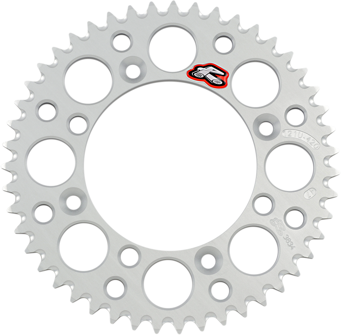 Renthal Rear Sprocket - Aluminum - 47 Tooth - Silver - YZ 65