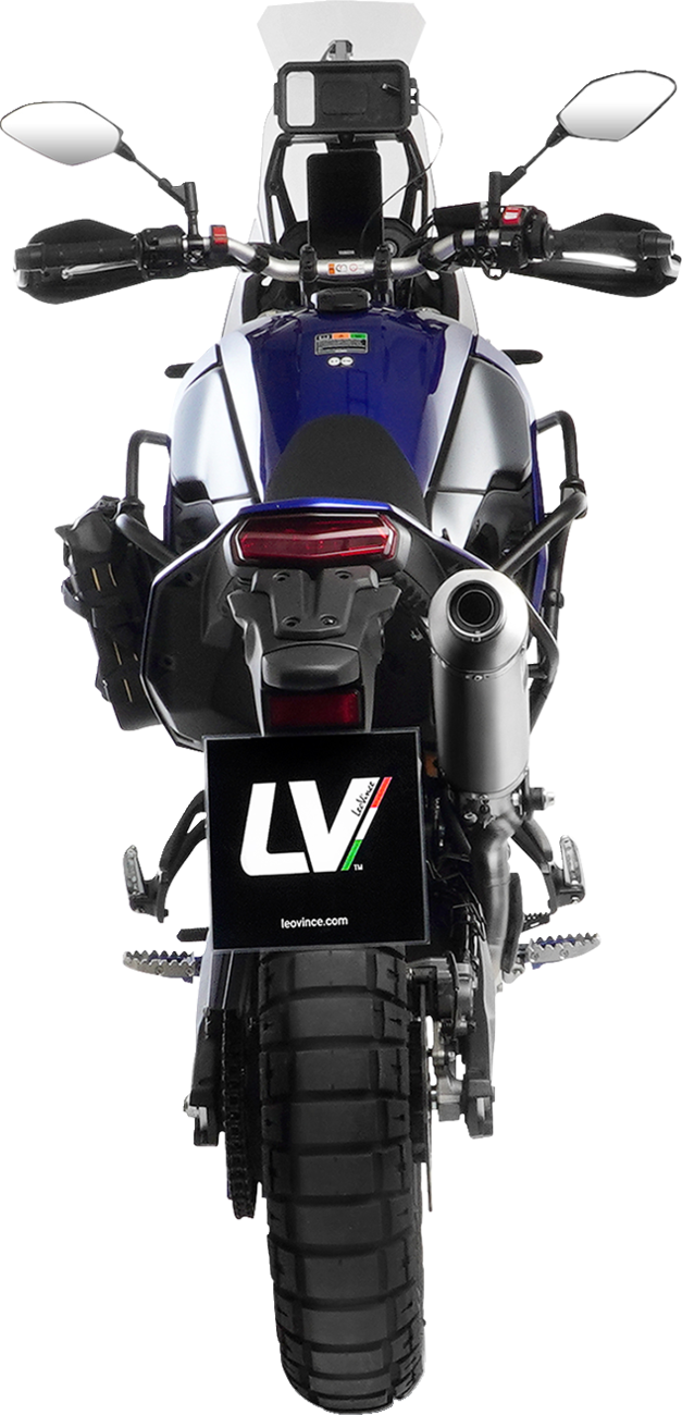 LeoVince LV One Evo Slip-On Muffler - Stainless Steel - High Mount - Yamaha Tenere 700