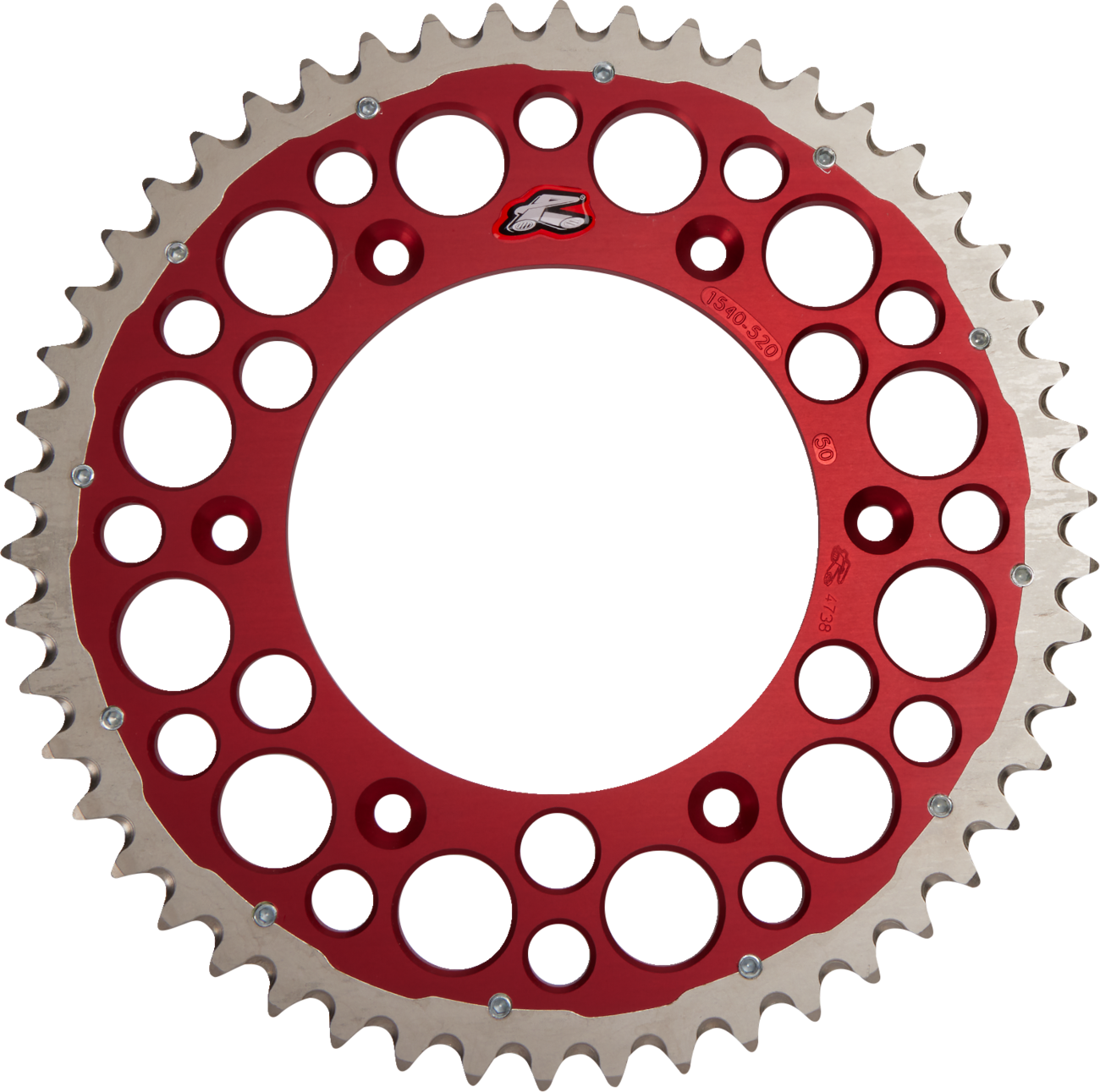 Renthal Twinring™ Rear Sprocket - 50 Tooth - Red - Honda