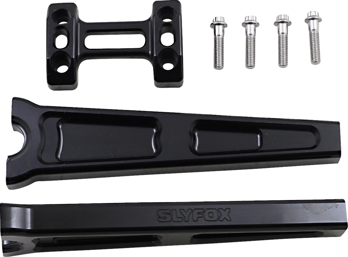 Slyfox Handlebar Riser Kit - Straight - 1" Clamping - 10" Rise - Black