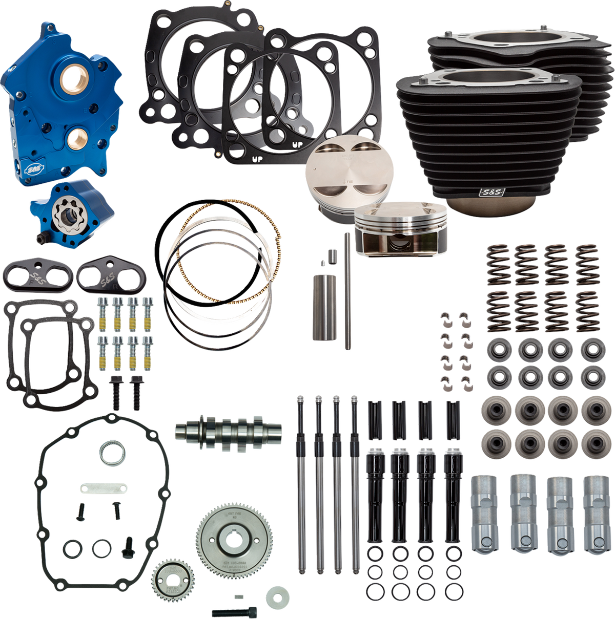 S&amp;S Cycle Power Pack - 4.375" Stroke - Oil Cooled - Black Granite W/Highlights - M8