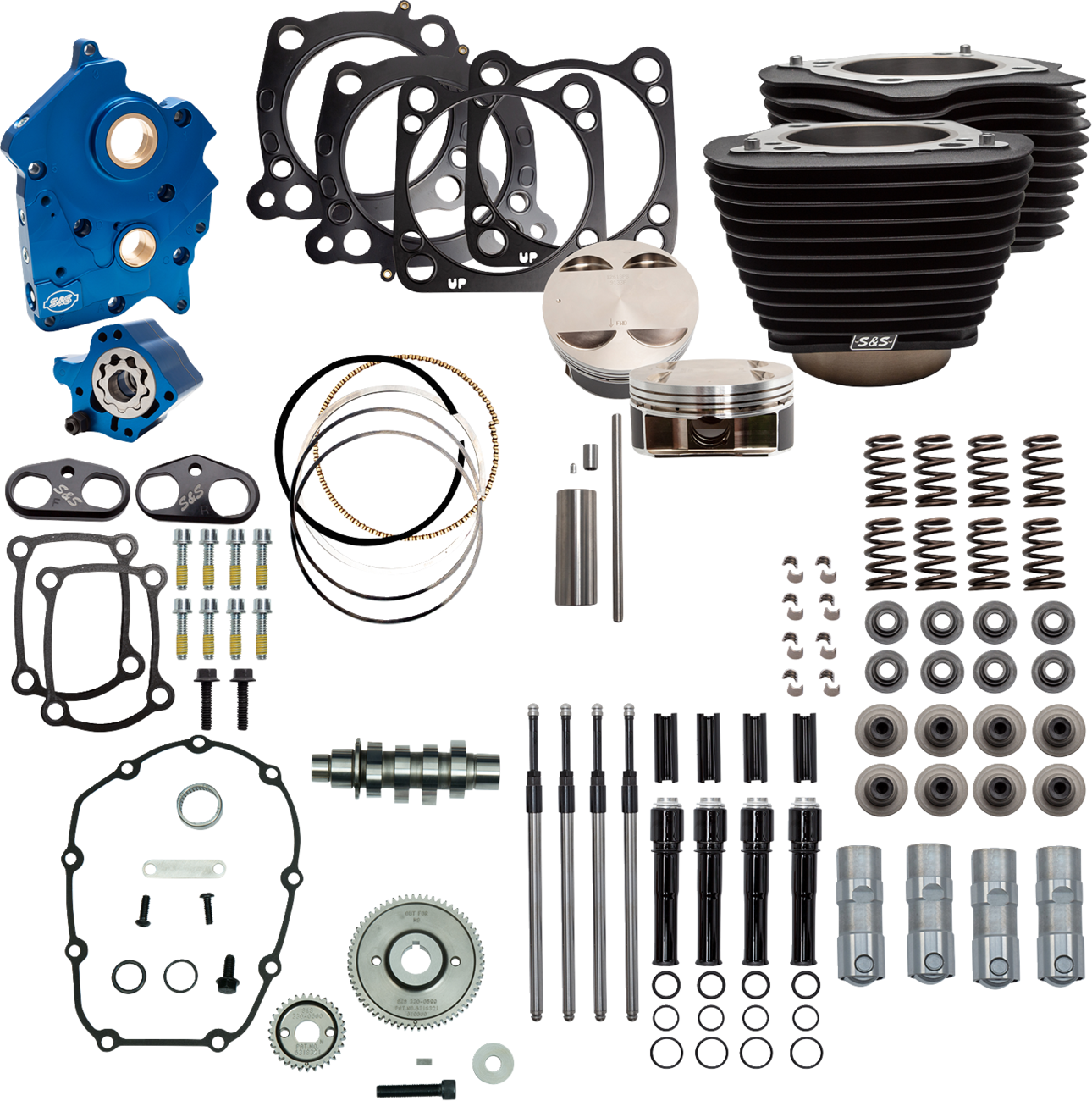 S&S Cycle Power Pack - 4.375" Stroke - Oil Cooled - Black Granite W/Highlights - M8