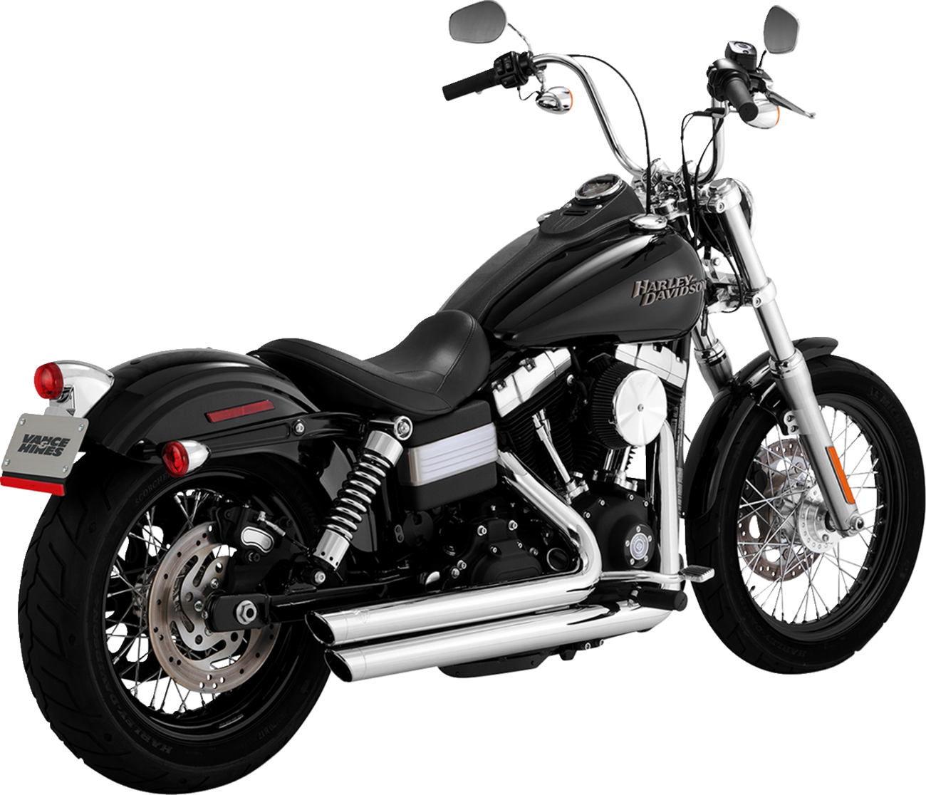 Vance & Hines Big Shots Staggered Exhaust System - Chrome