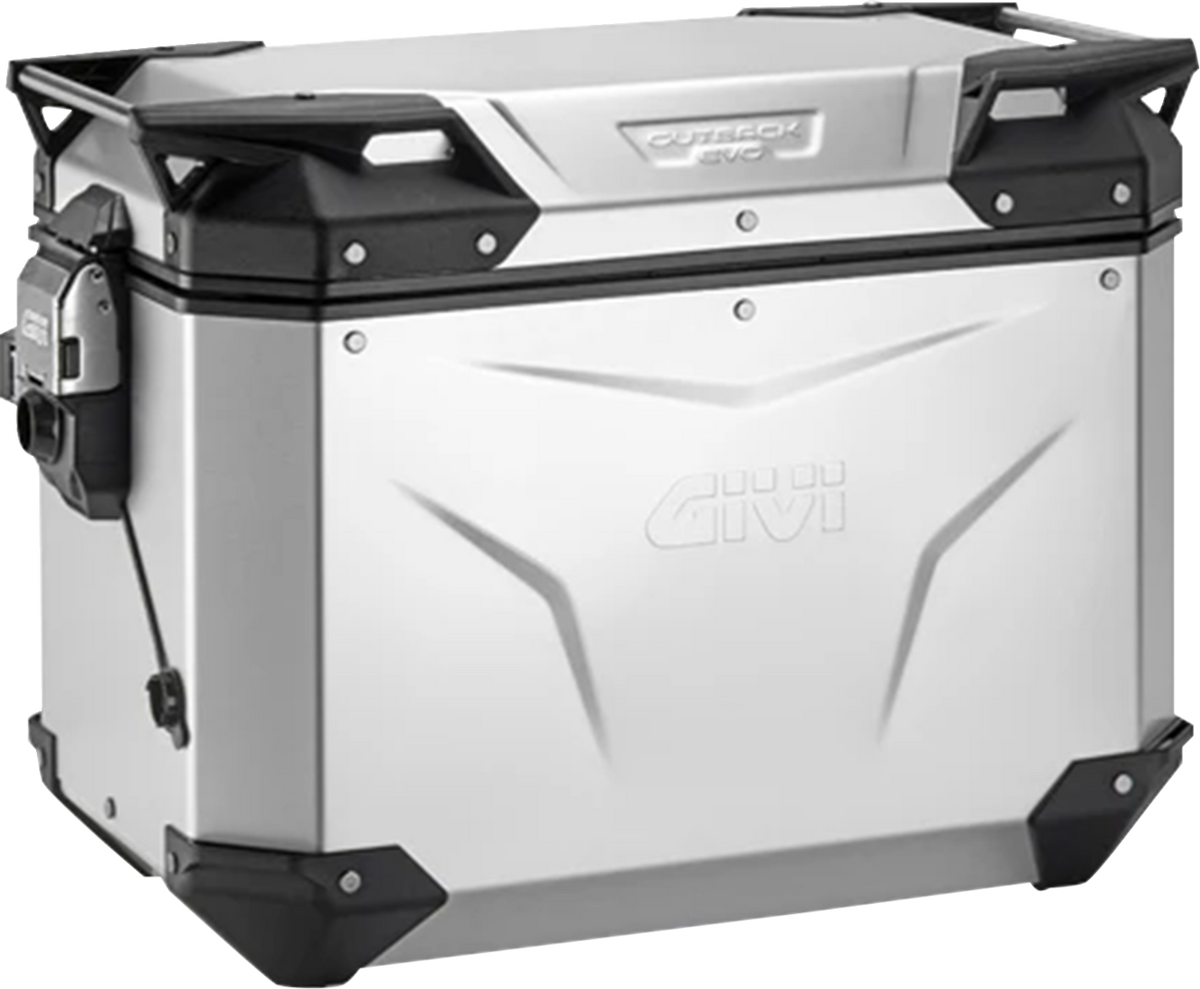 GIVI Outback Evo Side Case - Right - 48 Liter - Silver Anodized