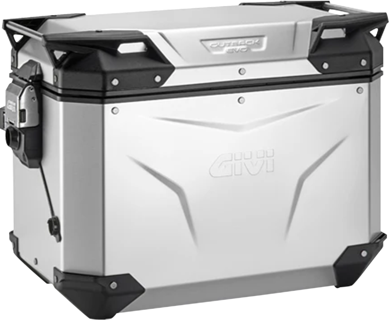 GIVI Outback Evo Side Case - Right - 48 Liter - Silver Anodized