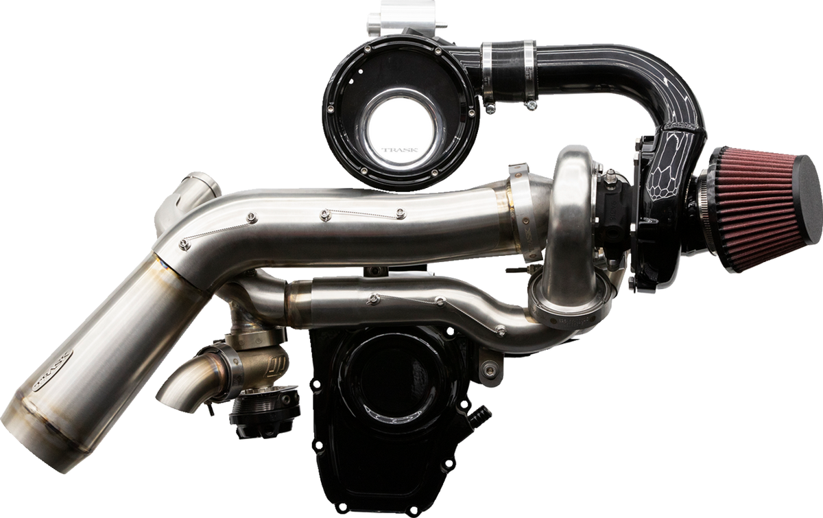 Trask Tornado Turbo Kit - Stage 2 - Stainless With Black Aluminum - Gen 1 M8