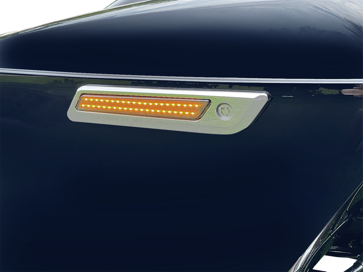 Custom Dynamics Latch Light - Saddlebag - Dual Color - Smoke - Chrome