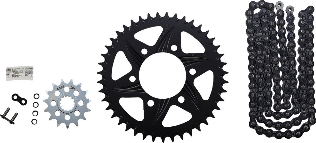 Vortex Chain And Sprocket Kit - GFRA - Black - Kawasaki Ninja ZX-6R