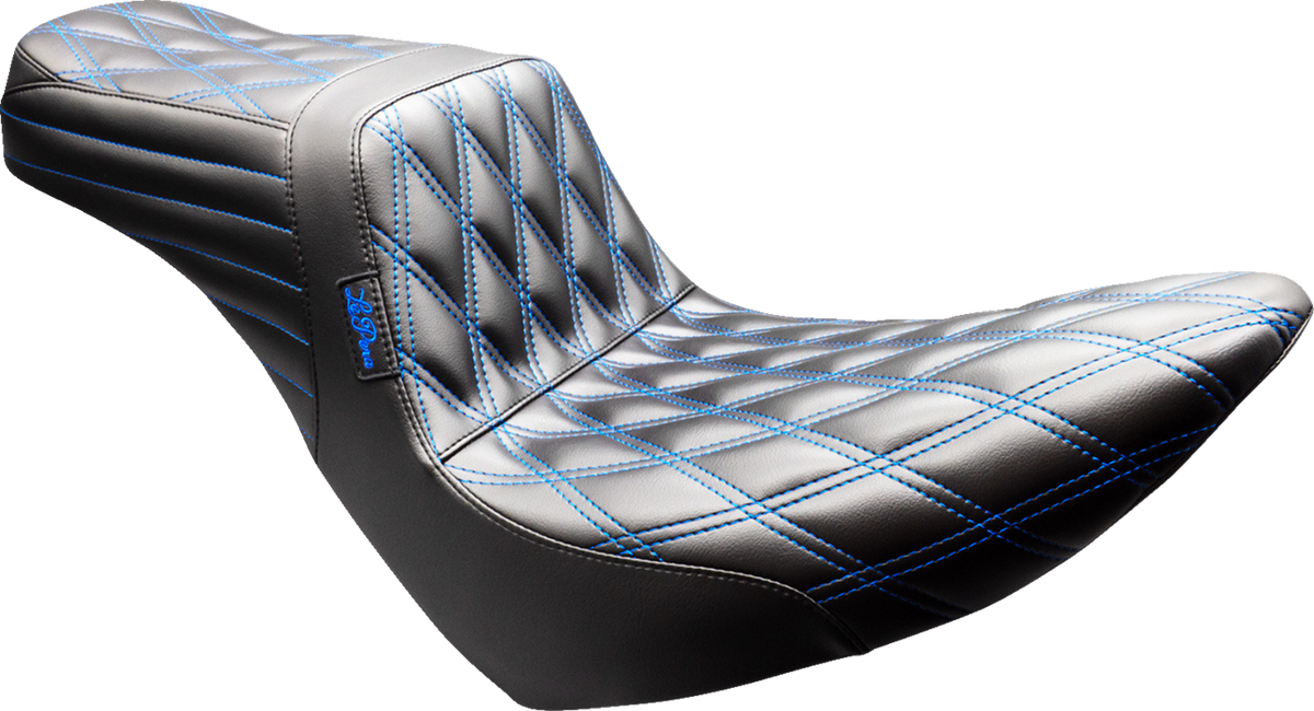Le Pera Tailwhip Seat - Black - Double Diamond - Blue Stitch - FX/FL '18-'25