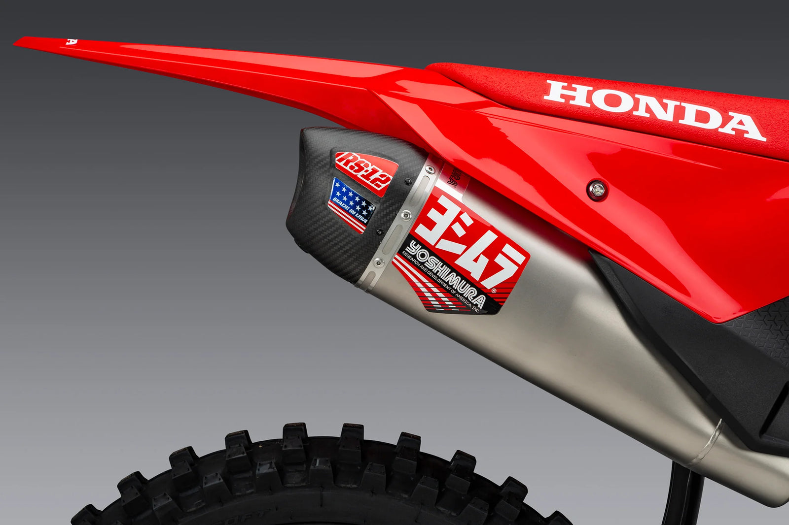 Yoshimura CRF250R/RX 25-26 RS-12 Stainless Full Exhaust, W/ Stainless Muffler