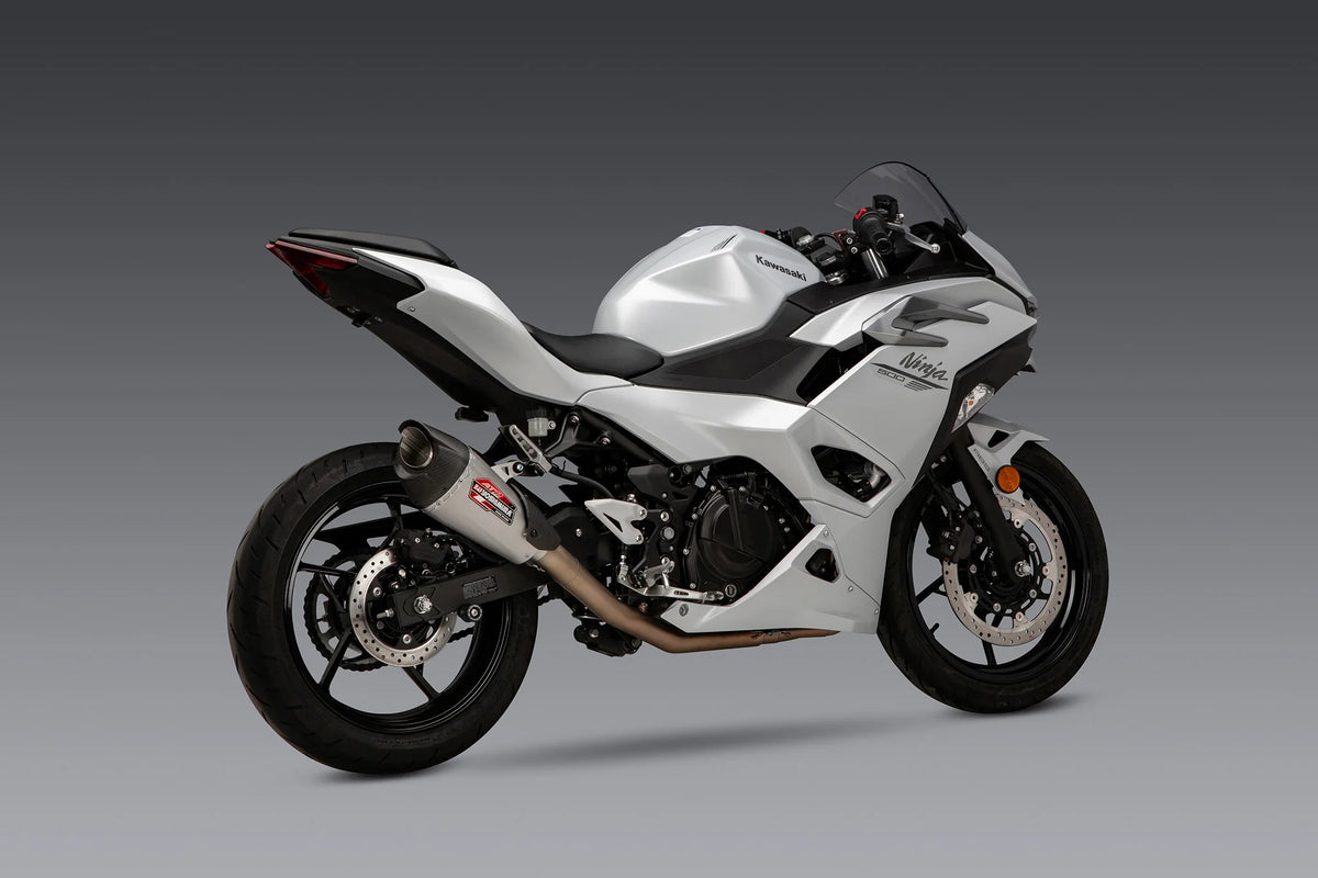 Yoshimura NINJA 500 / Z500 / NINJA 400 24-26 Race AT2 Stainless Full Exhaust, W/ Stainless Muffler