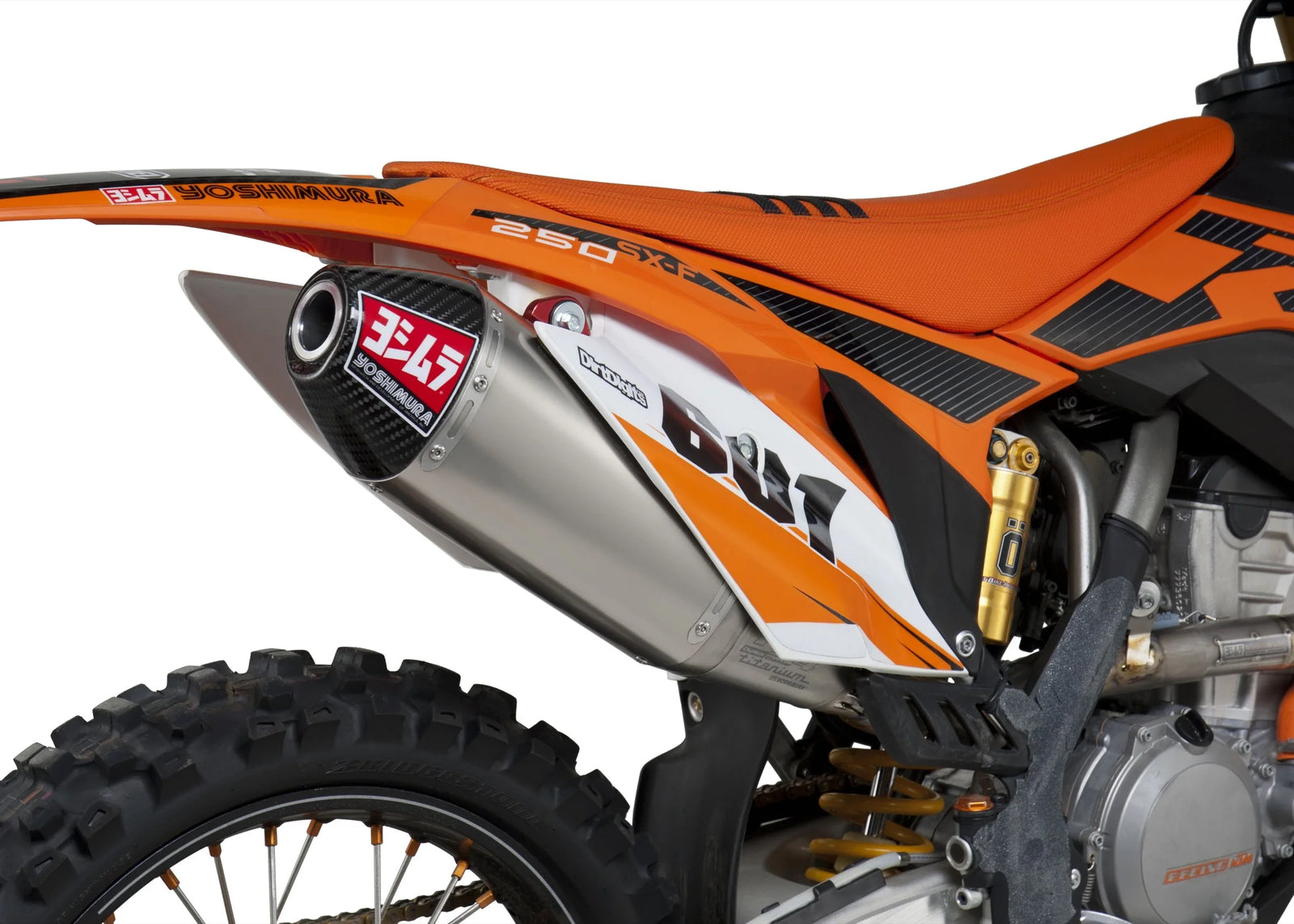 Yoshimura KTM 250 SX-F 13-15 RS-4 Titanium Full Exhaust, W/ Titanium Muffler