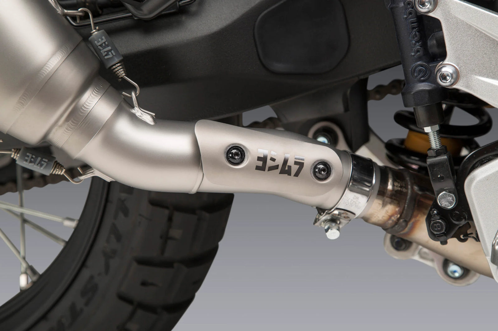 Yoshimura TENERE 700 21-26 RS-12 Stainless Slip-On Exhaust, W/ Stainless Muffler