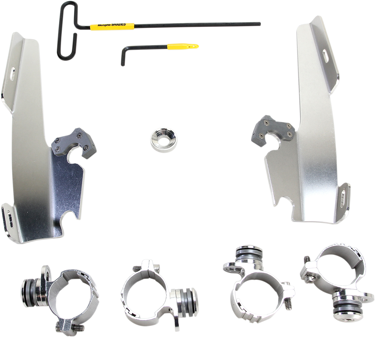 Memphis Shades Batwing - Mounting Kit - Polished - XL