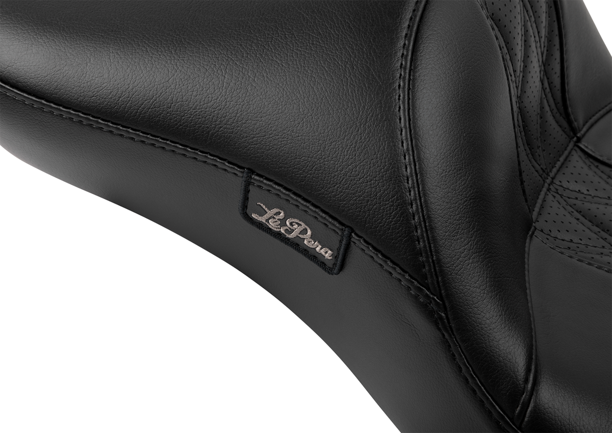 Le Pera Maverick Daddy Long Legs Seat - Without Backrest - Diamond Stitch - HR2 Inlay - FLH/FLT '23-'25