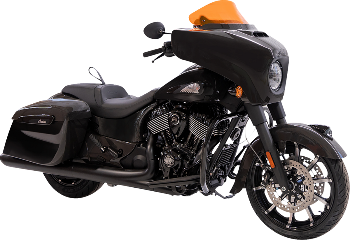 Klock Werks Ice Flare® Windshield - 10" - Orange Ice - '14-'26 Indian
