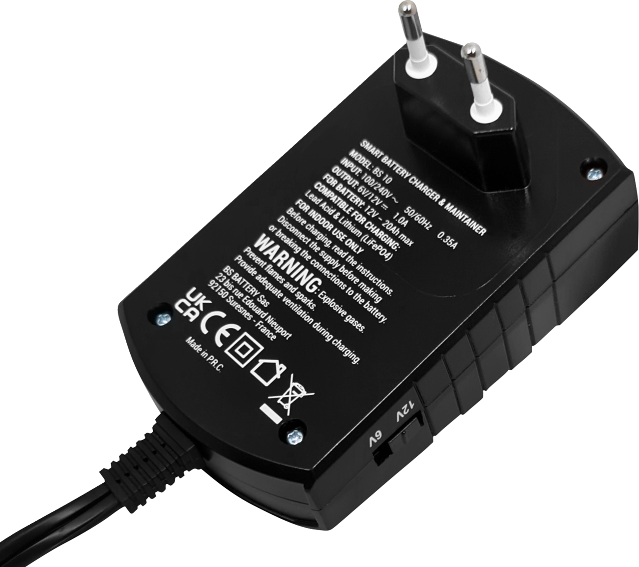 BS Battery Battery Charger/Maintainer - BS 10 - 6 V/12 V - 1 A