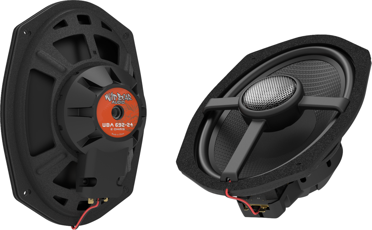 Hogtunes Speakers - Saddlebag Cut-In Lids - 6X9 - 2 Ohm