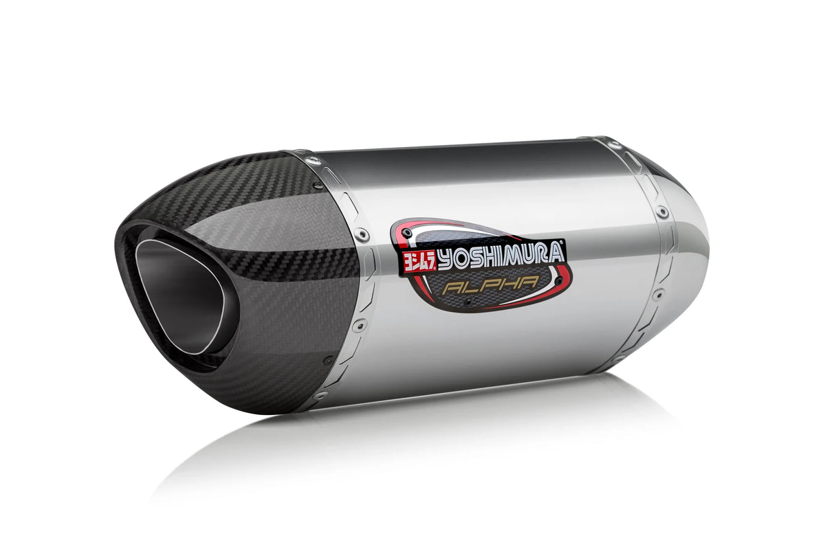 Yoshimura GSX-R600/750 11-26 ALPHA Stainless Slip-On Exhaust, W/ Stainless Muffler