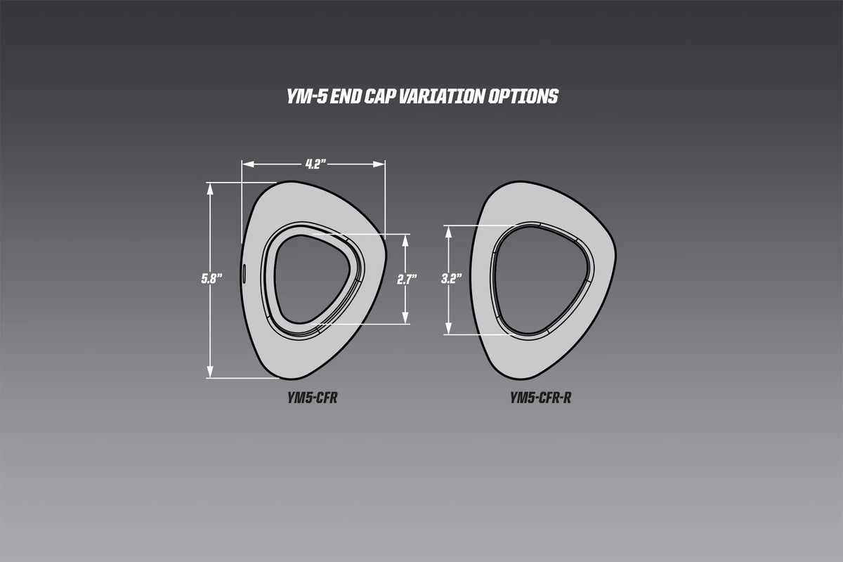 Yoshimura ALPHA Carbon Fiber End Cap Cover, RIght Side, Large Outlet