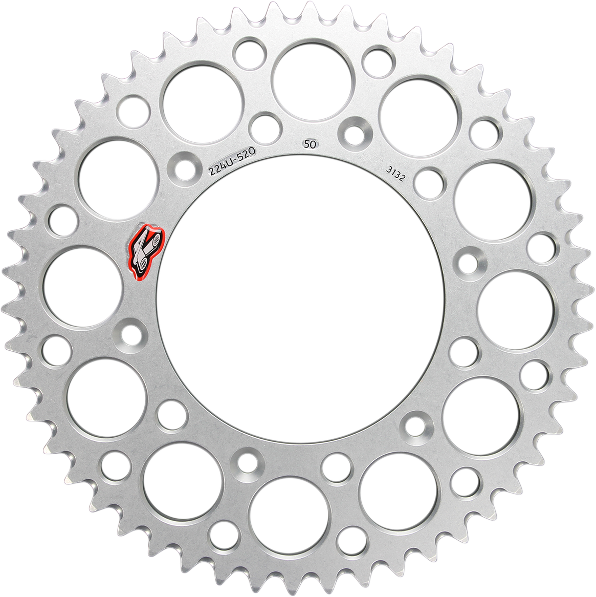 Renthal Rear Sprocket - Aluminum - 50 Tooth - Silver