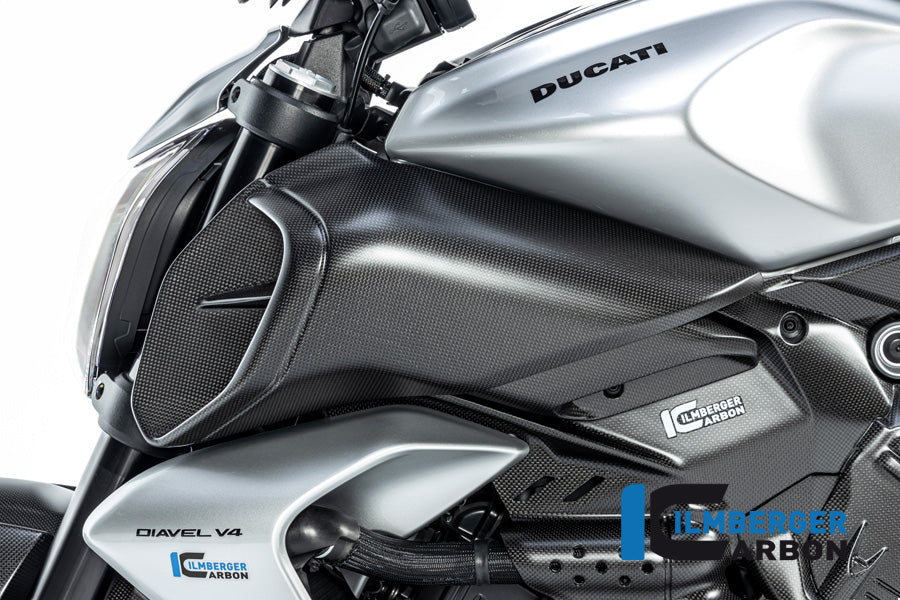 Ilmberger Carbon Left Air Tube Cover Ducati Diavel V4 From 2023 - Matte