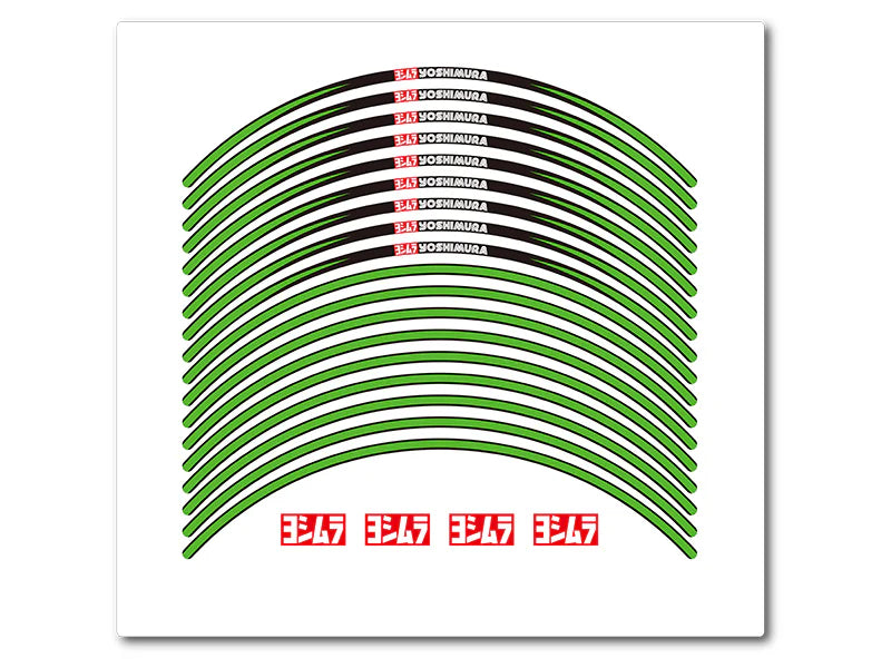 Yoshimura 17 Inch Wheel Rim Sticker Type-A - Green