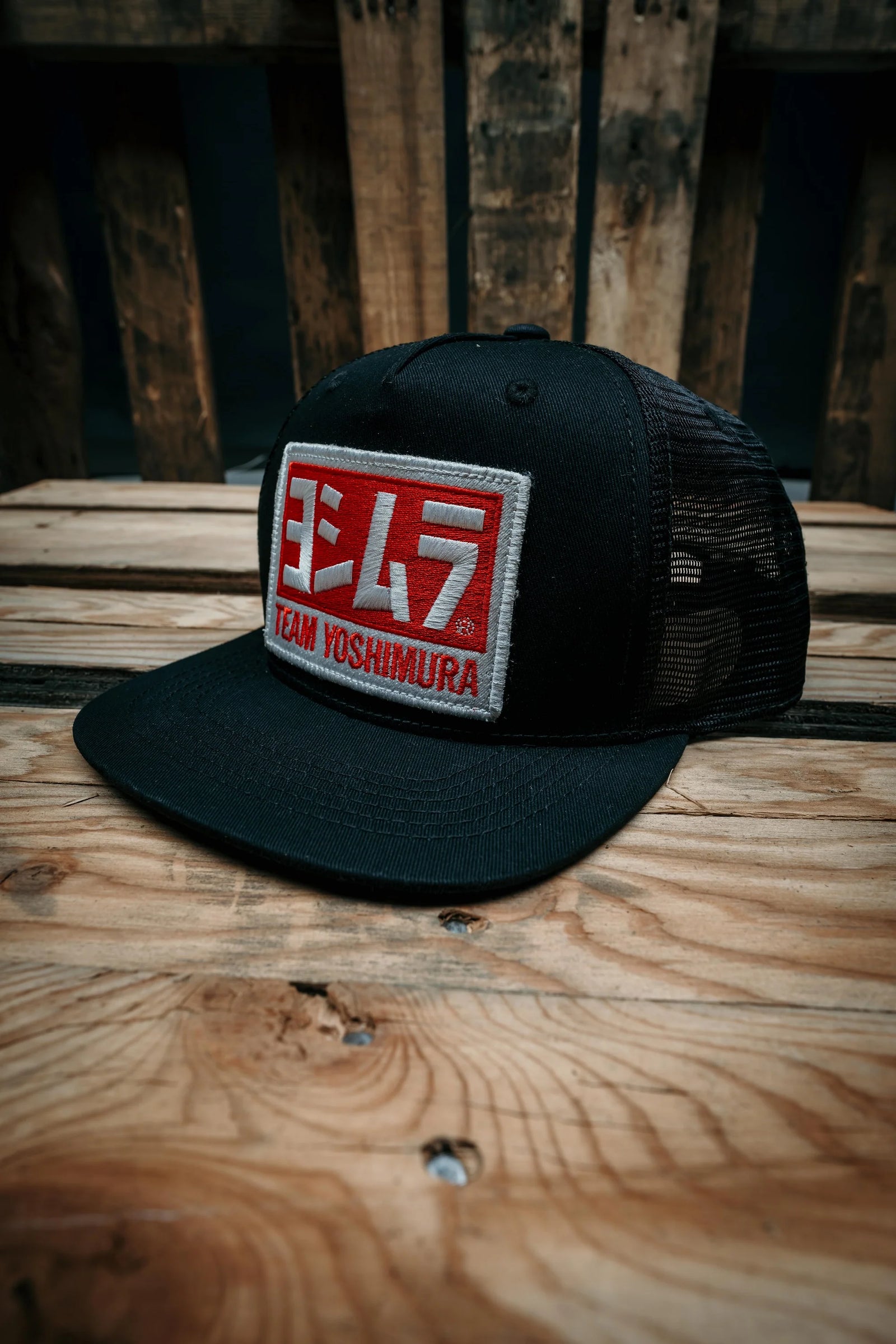 Yoshimura Team Snapback Trucker Hat Black
