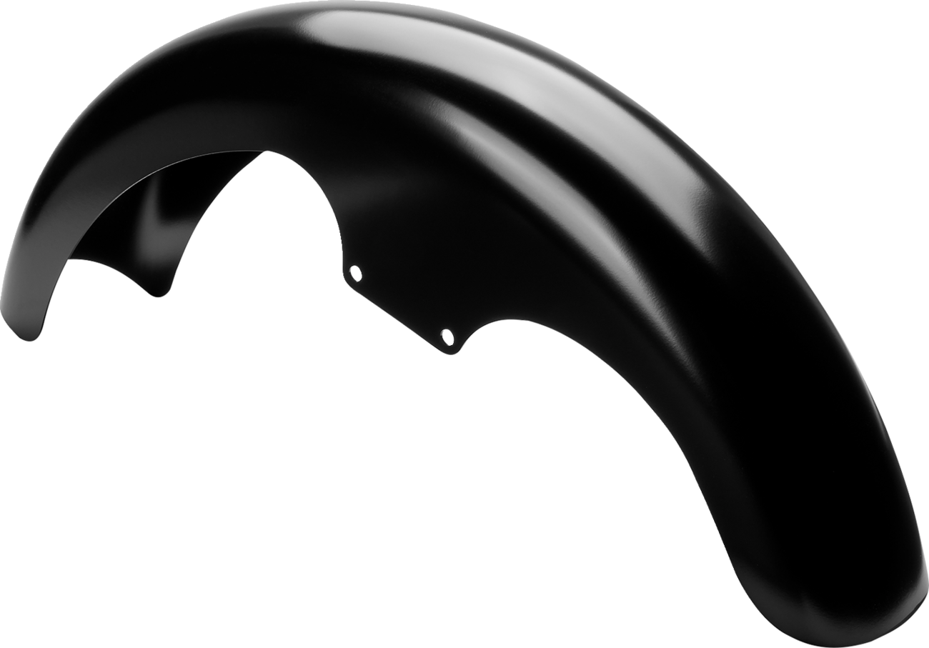 Klock Werks TLF Front Fender - Black - 19" - HD Softail