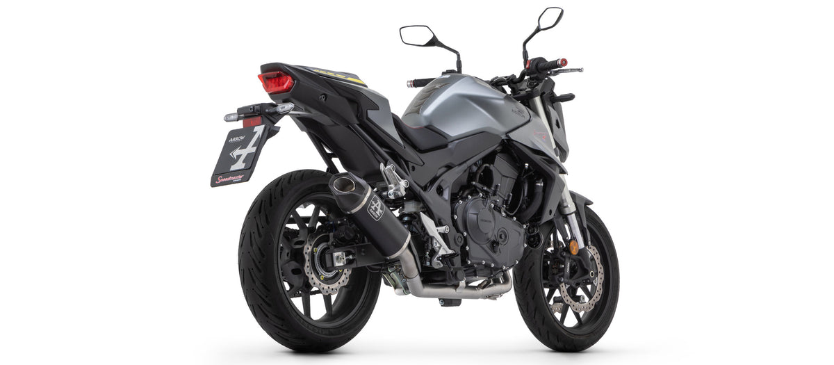 Full System With Indy Race Aluminium Dark" Slip On"