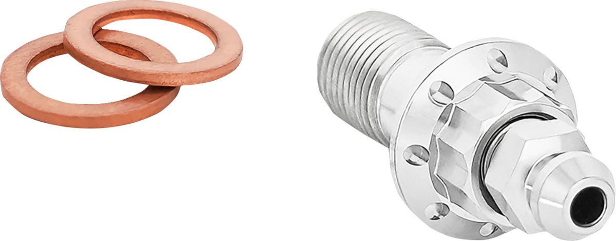 Arlen NESS Banjo Bolt With Bleeder - 10 MM - Polished