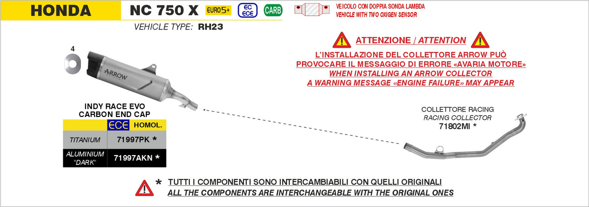 Arrow 71802MI Racing Header