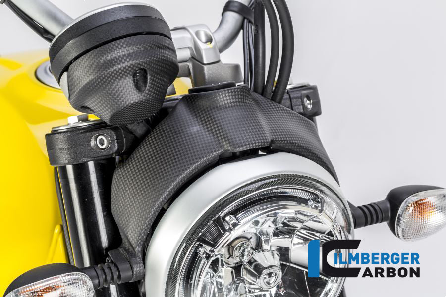 Ilmberger Carbon Headlight Cover Ducati Scrambler 2016 - Matte