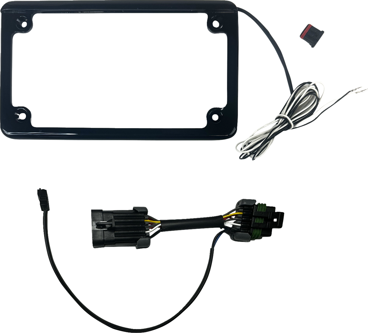 Custom Dynamics Lighted License Plate Frame - Gloss Black - RZR Pro
