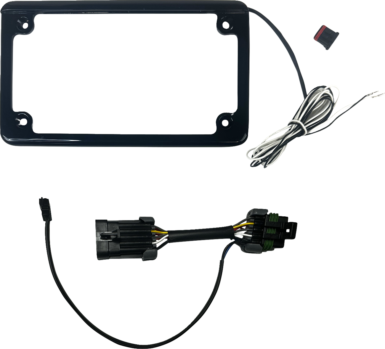 Custom Dynamics Lighted License Plate Frame - Gloss Black - RZR Pro