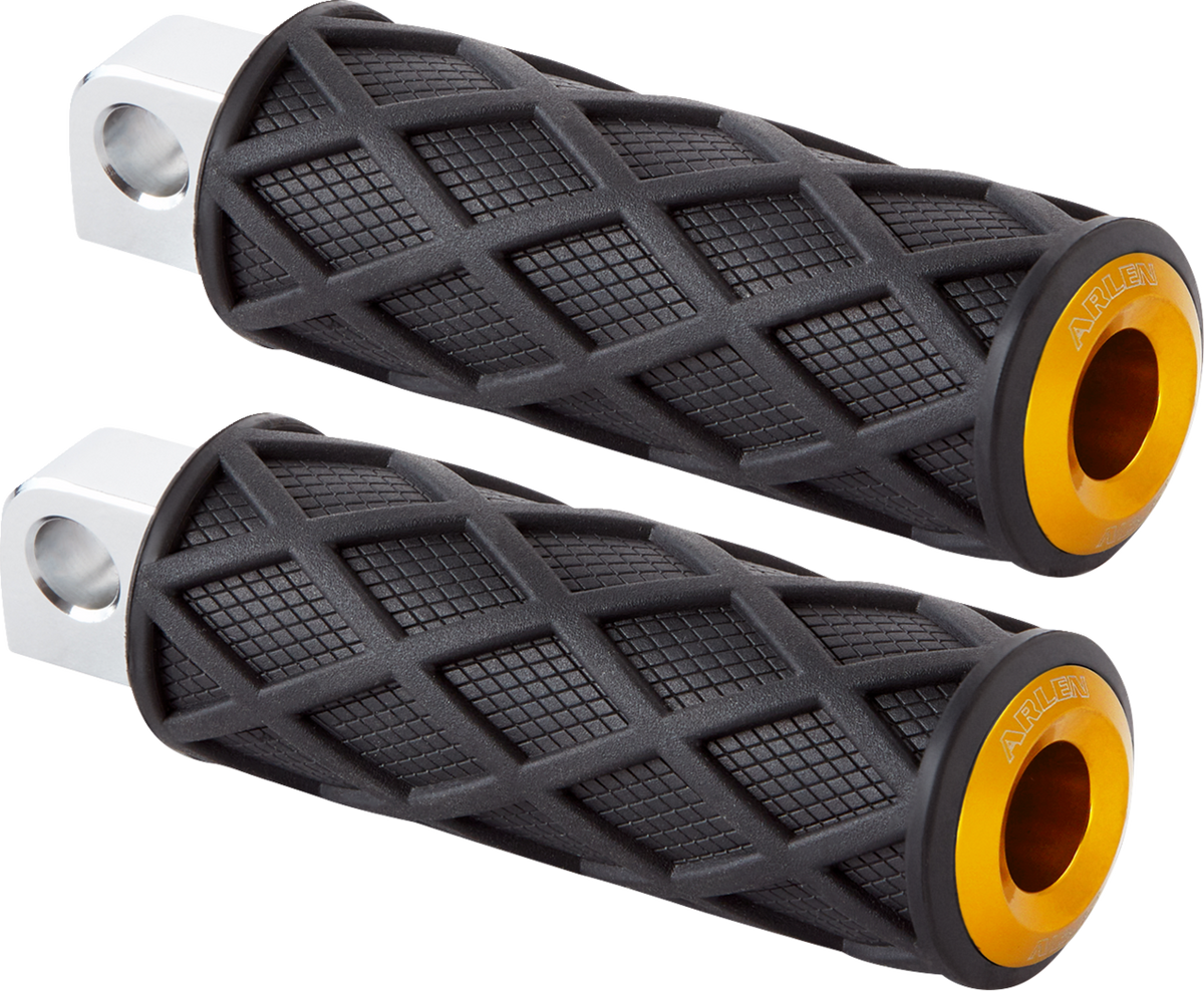 Arlen NESS Diamond Foot Pegs - Male Mount - Gold