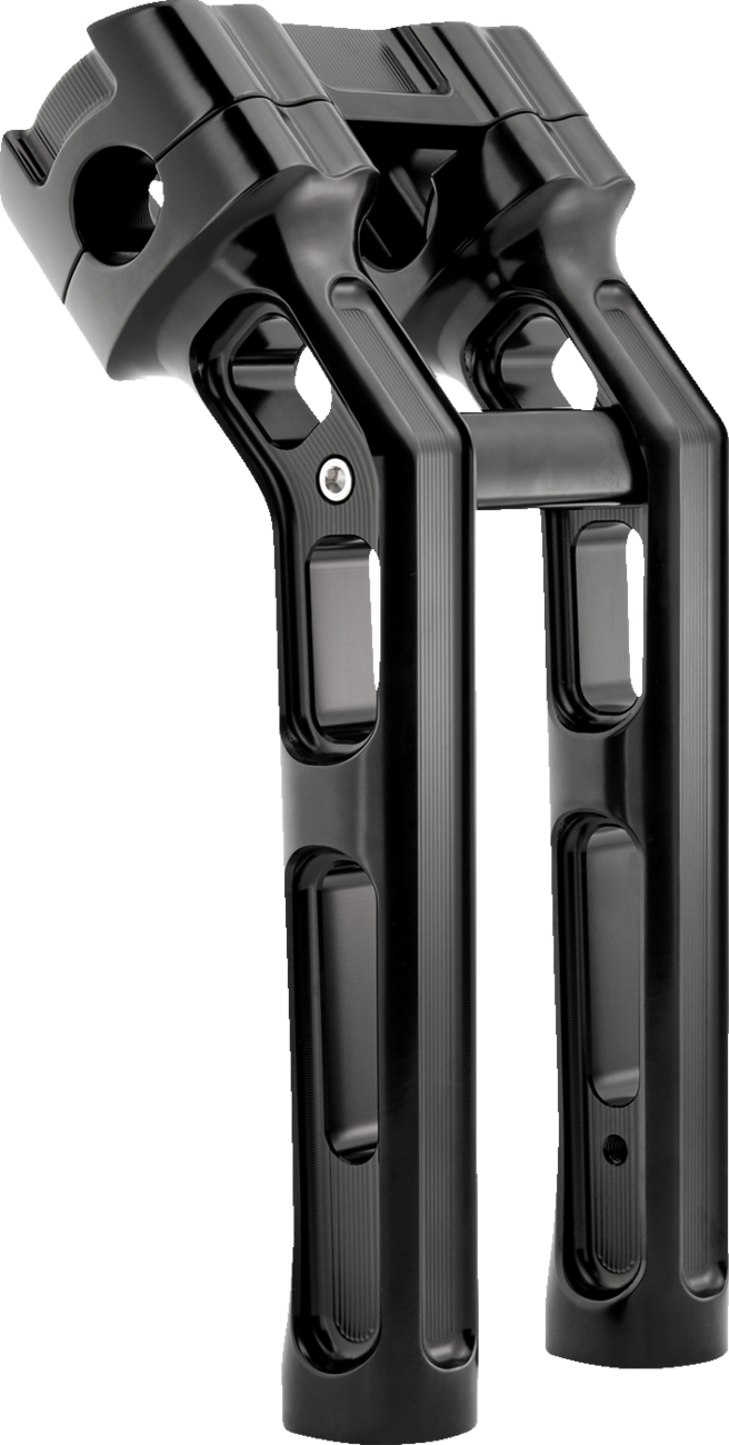 Arlen NESS Method Kickback Handlebar Riser - Softail Gauge Cut-Out - 10" - Black