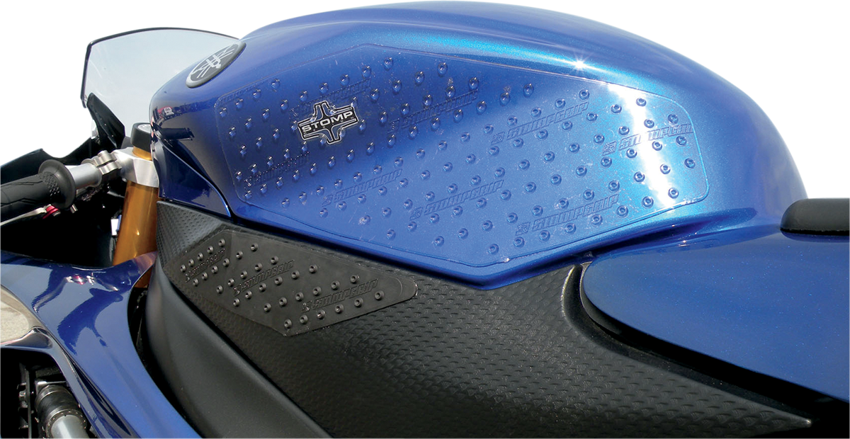 StompGrip Tank Grips - Volcano - Clear/Black - Yamaha - YZF '08-'16