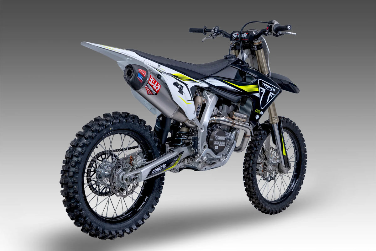 Yoshimura TF450 2025-26 RS-12 Stainless Full Exhaust, W/ Aluminum Muffler