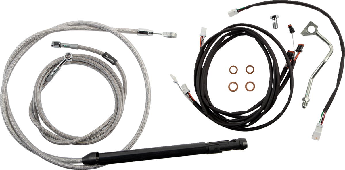Burly Brand Touring Model Control Kit - Gorilla Ape Hanger - 18" - Stainless Steel