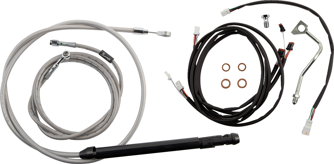 Burly Brand Touring Model Control Kit - Gorilla Ape Hanger - 18" - Stainless Steel