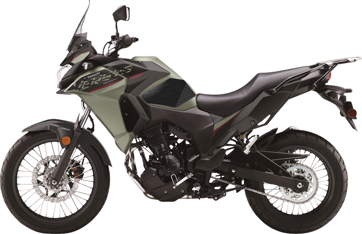 StompGrip Tank Grips - Volcano - Black - Kawasaki - Versys '17-'25