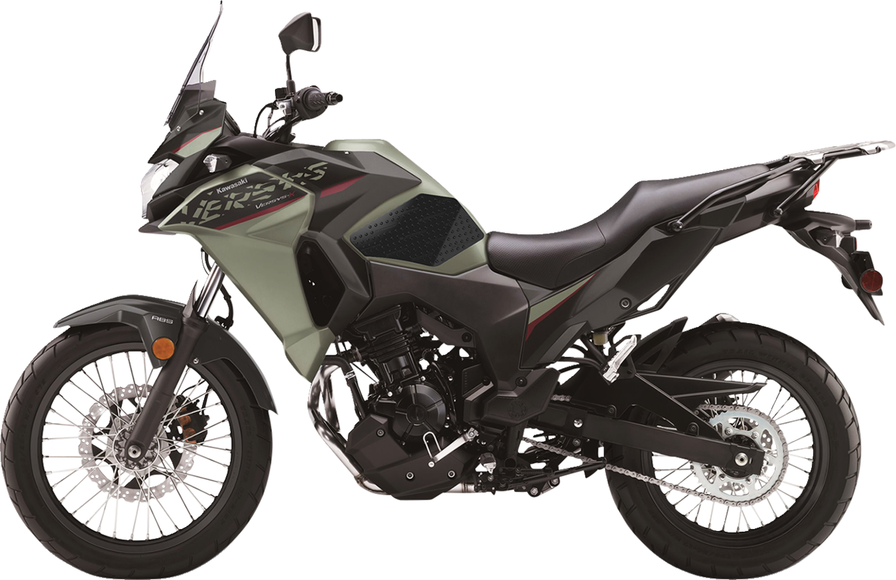 StompGrip Tank Grips - Volcano - Black - Kawasaki - Versys '17-'25