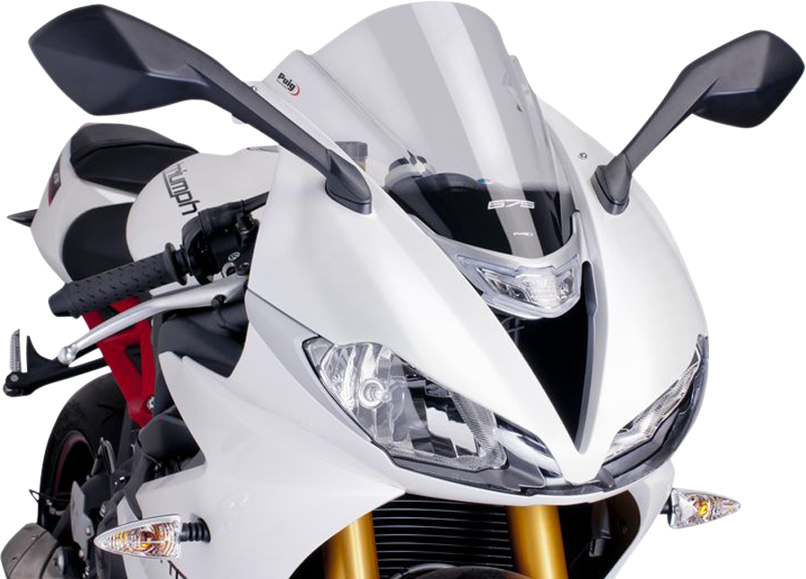 PUIG HI-Tech Parts Race Windscreen - 15-3/8" - Clear - Triumph
