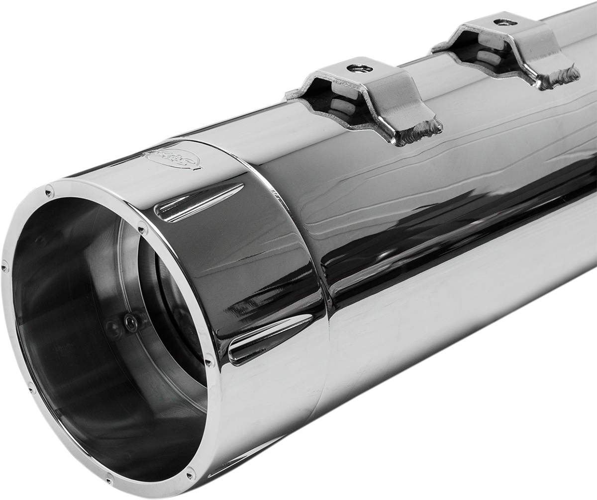 S&amp;S Cycle 4-1/2" MK45 Performance Mufflers - Chrome With Chrome Tracer