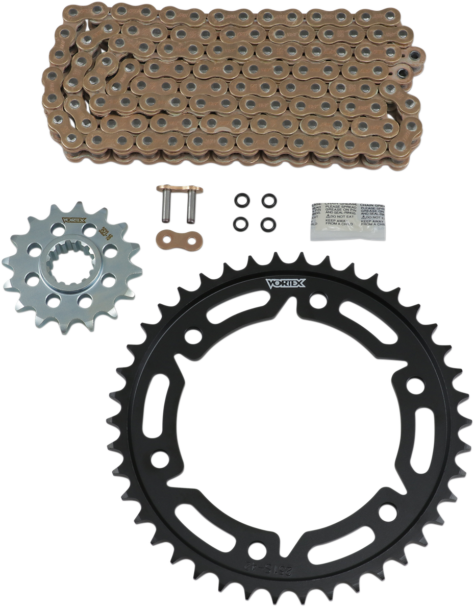 Vortex Chain And Sprocket Kit - WSS - Gold - Honda CBR 1000 RR