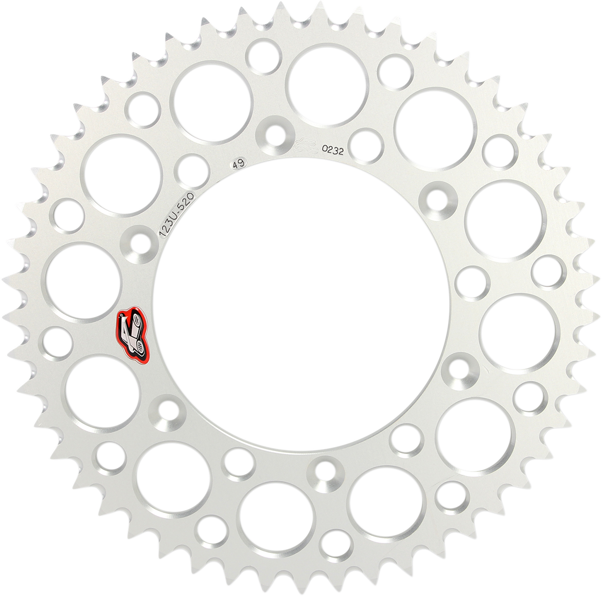 Renthal Rear Sprocket - Aluminum - 49 Tooth - Silver - Suzuki