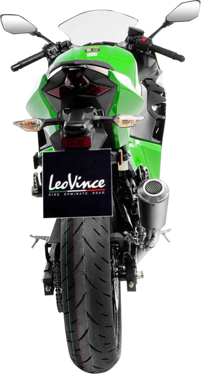 LeoVince LV-10 Slip-On Muffler - Stainless Steel - Ninja 400/500