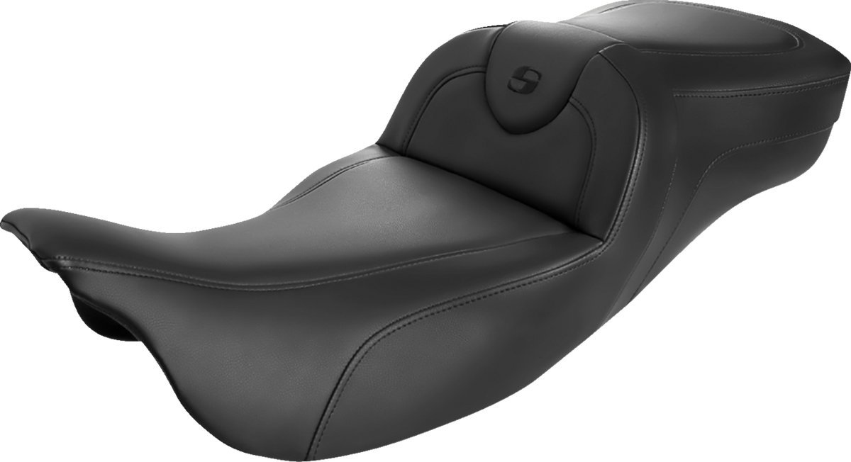Saddlemen Roadsofa™ Extended Reach Seat - Black/Black Stitching - W/O Backrest - FL '08-'24