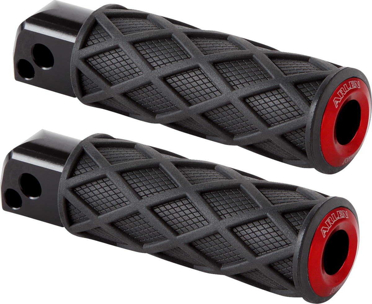 Arlen NESS Diamond Foot Pegs - Passenger - Red